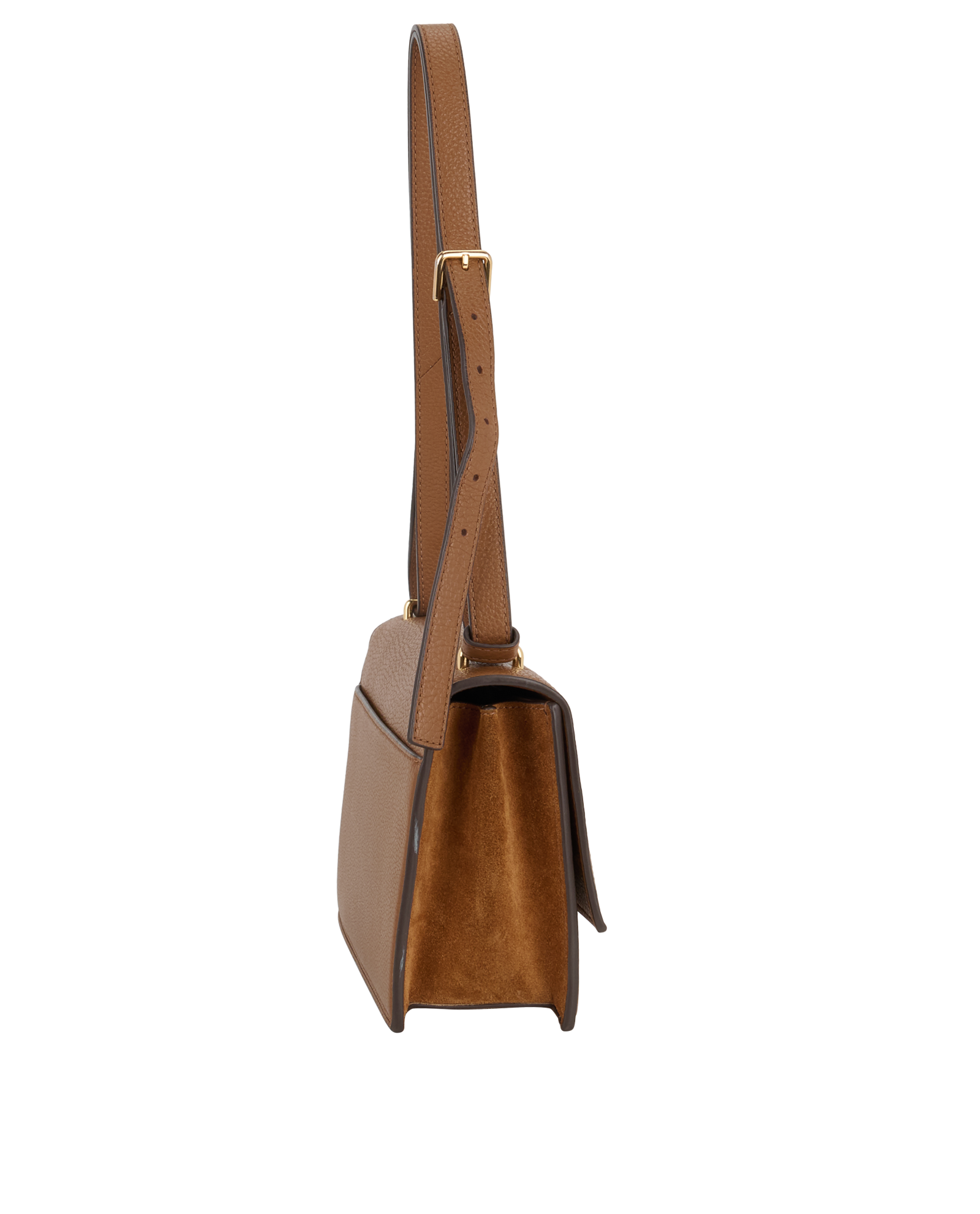 Miller Shoulder Bag, &pound;120, Handbags, Tan, Leather/Suede, Side view